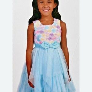 Jona Michelle Pastel Floral Kids Dress
